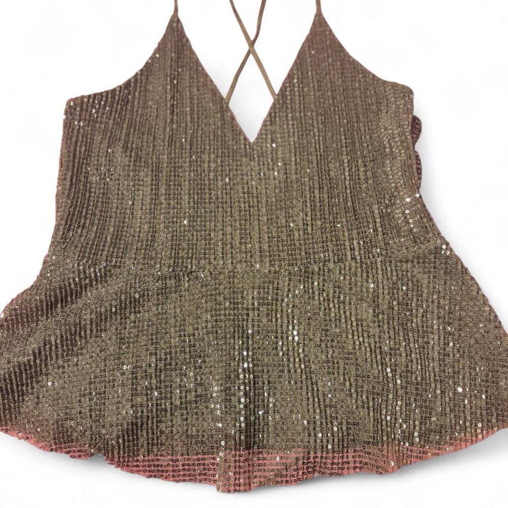 Express Tan Sequin Camisole